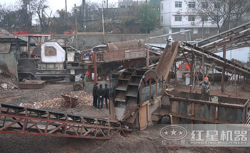 建筑垃圾處理設備加上洗砂機，效果更好