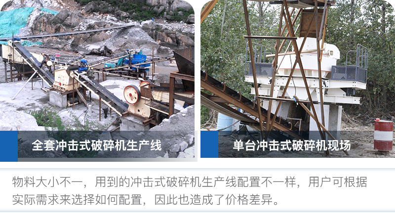 沖擊式破碎機(jī)設(shè)備配置影響其價格