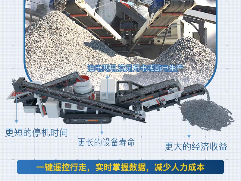 履帶移動破碎機(jī)全自動生產(chǎn)節(jié)能增效