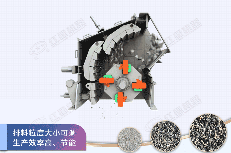 反擊破的砂石同出，料質(zhì)量好