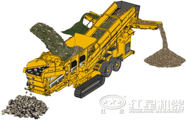 移動(dòng)破碎機(jī)原理圖
