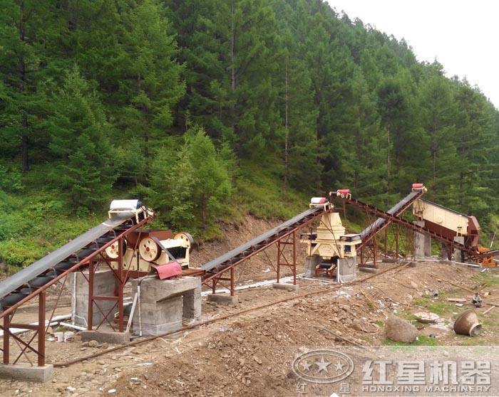 成套砂石生產線設備現(xiàn)場
