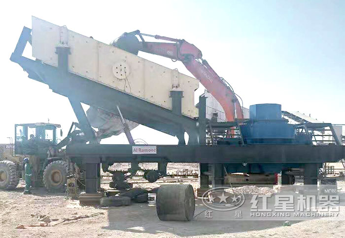 流動(dòng)石頭打沙機(jī)作業(yè)現(xiàn)場(chǎng)