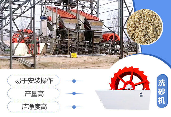 洗砂設(shè)備體積小，產(chǎn)量高